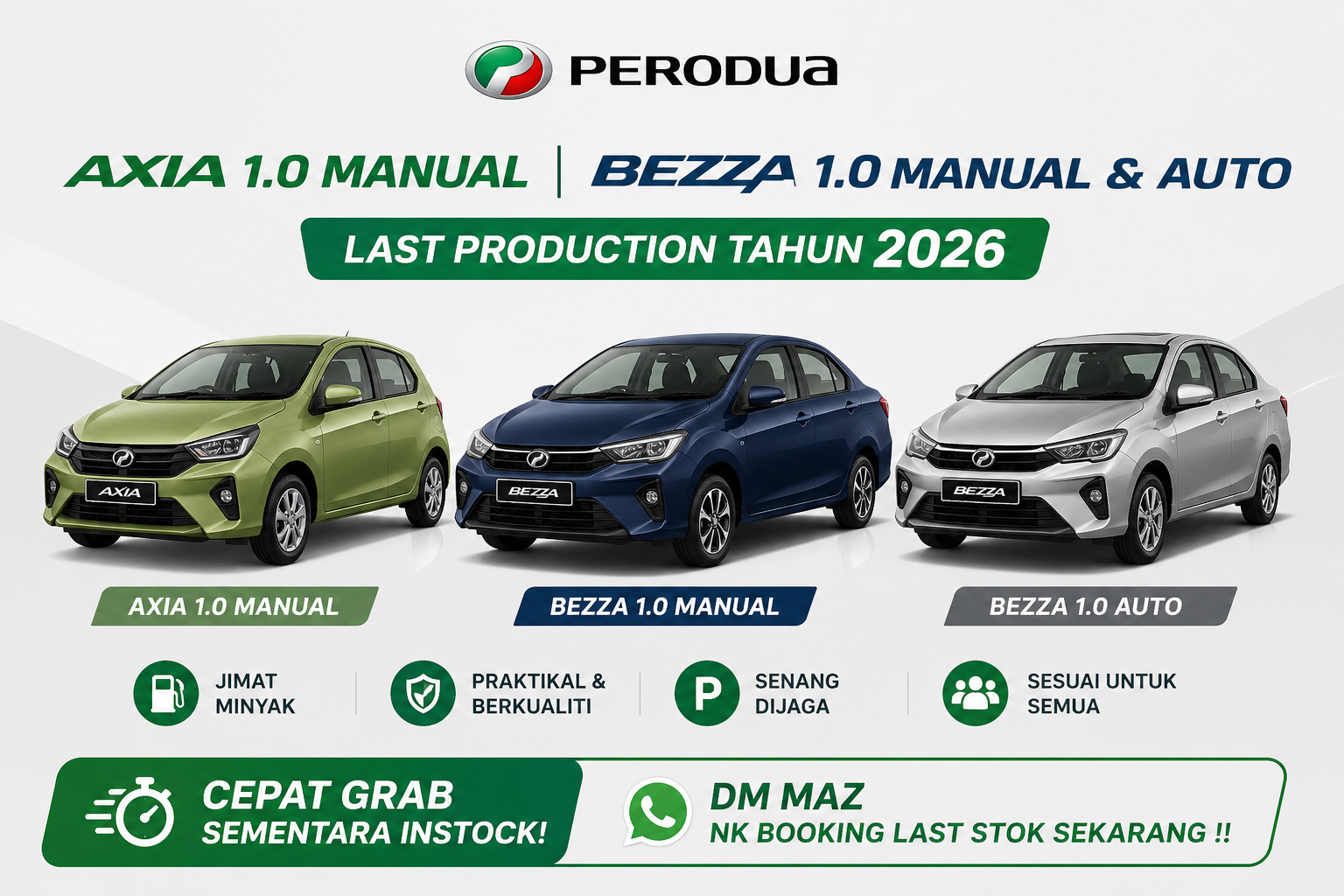 Promosi Perodua - Pemberhentian Pengeluaran 3 Model Perodua